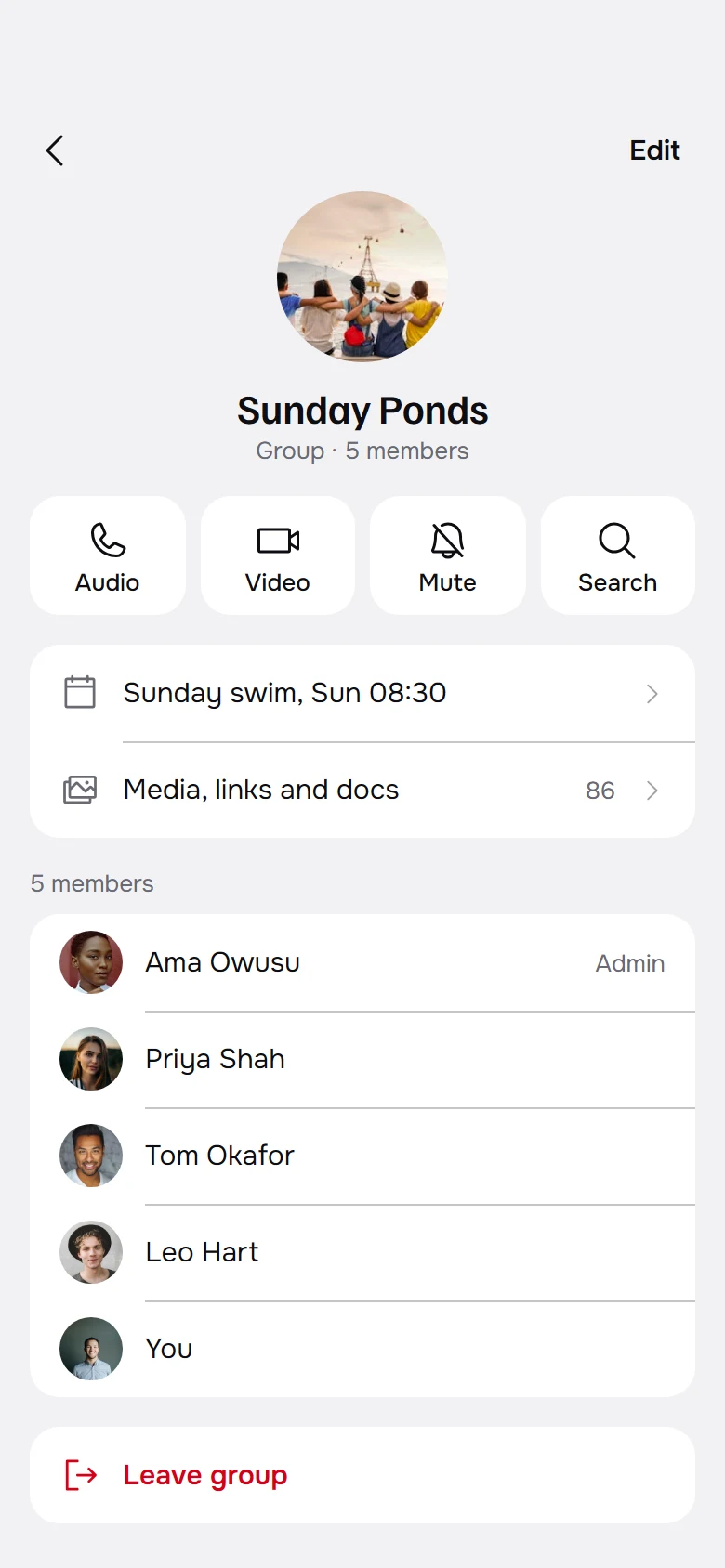 Natter Group Info preview