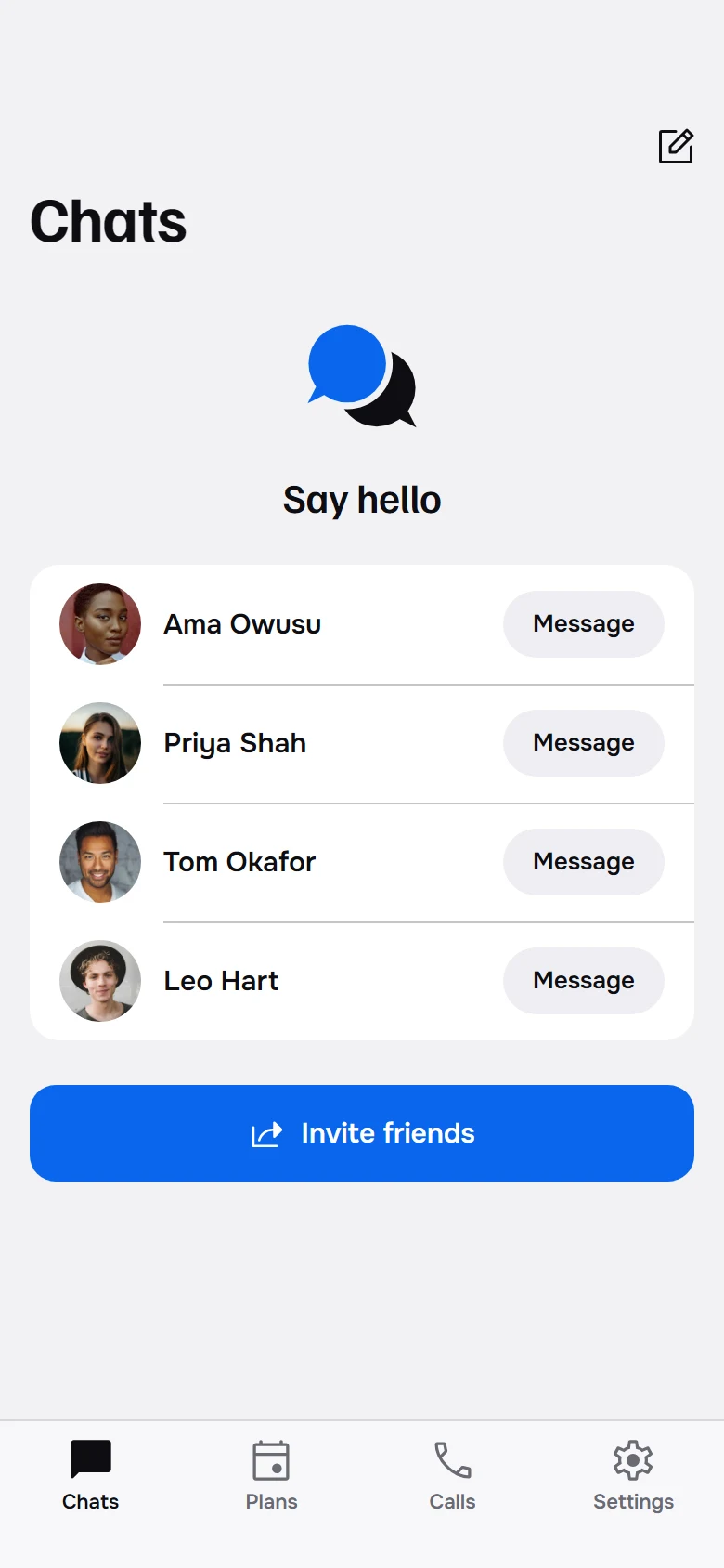 Natter No Chats Yet preview