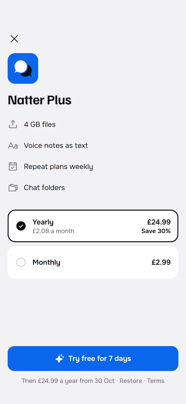 Natter Plus preview