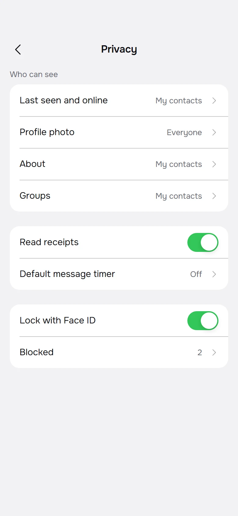 Natter Privacy preview