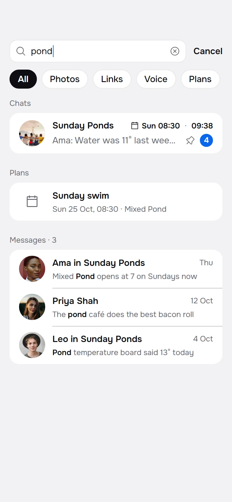 Natter Search preview