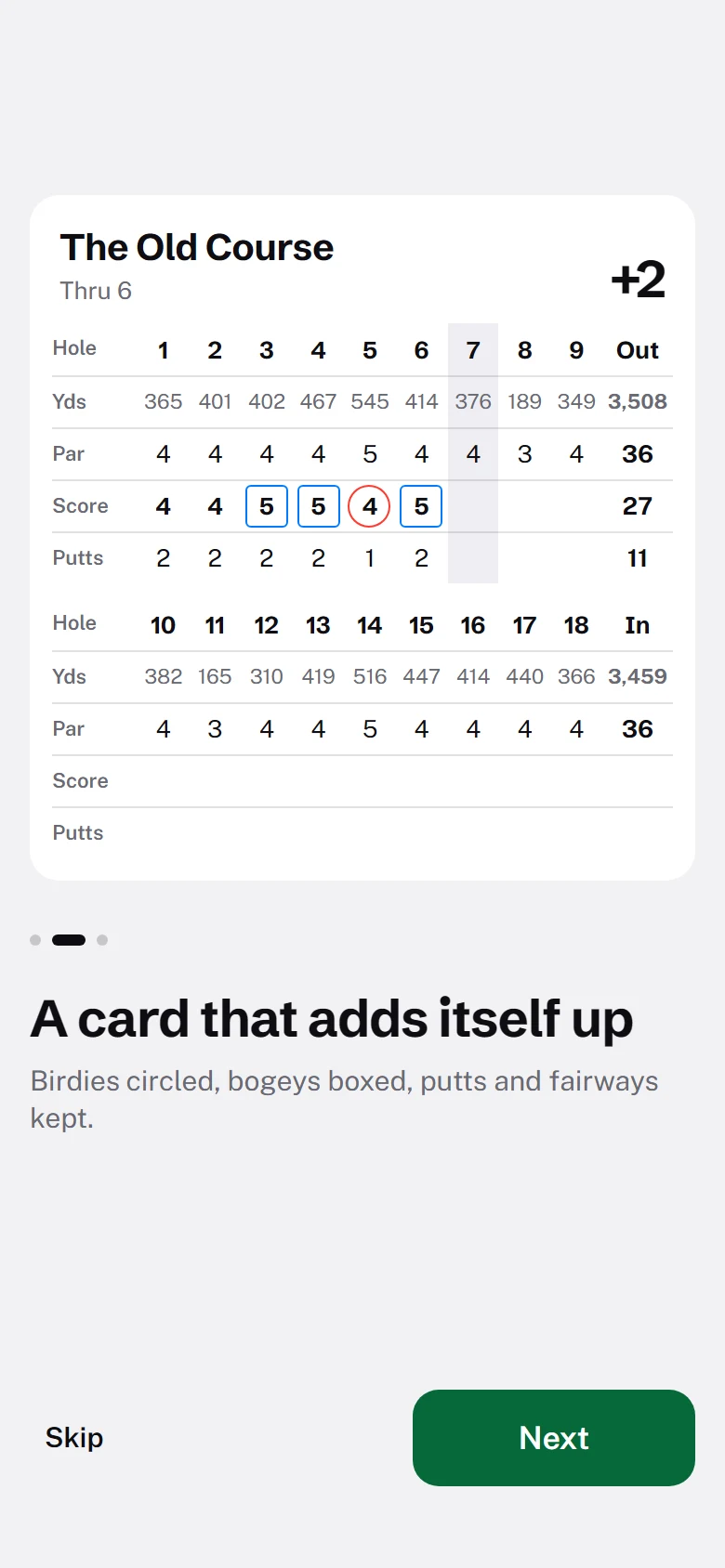 Niblick Intro Scorecard preview