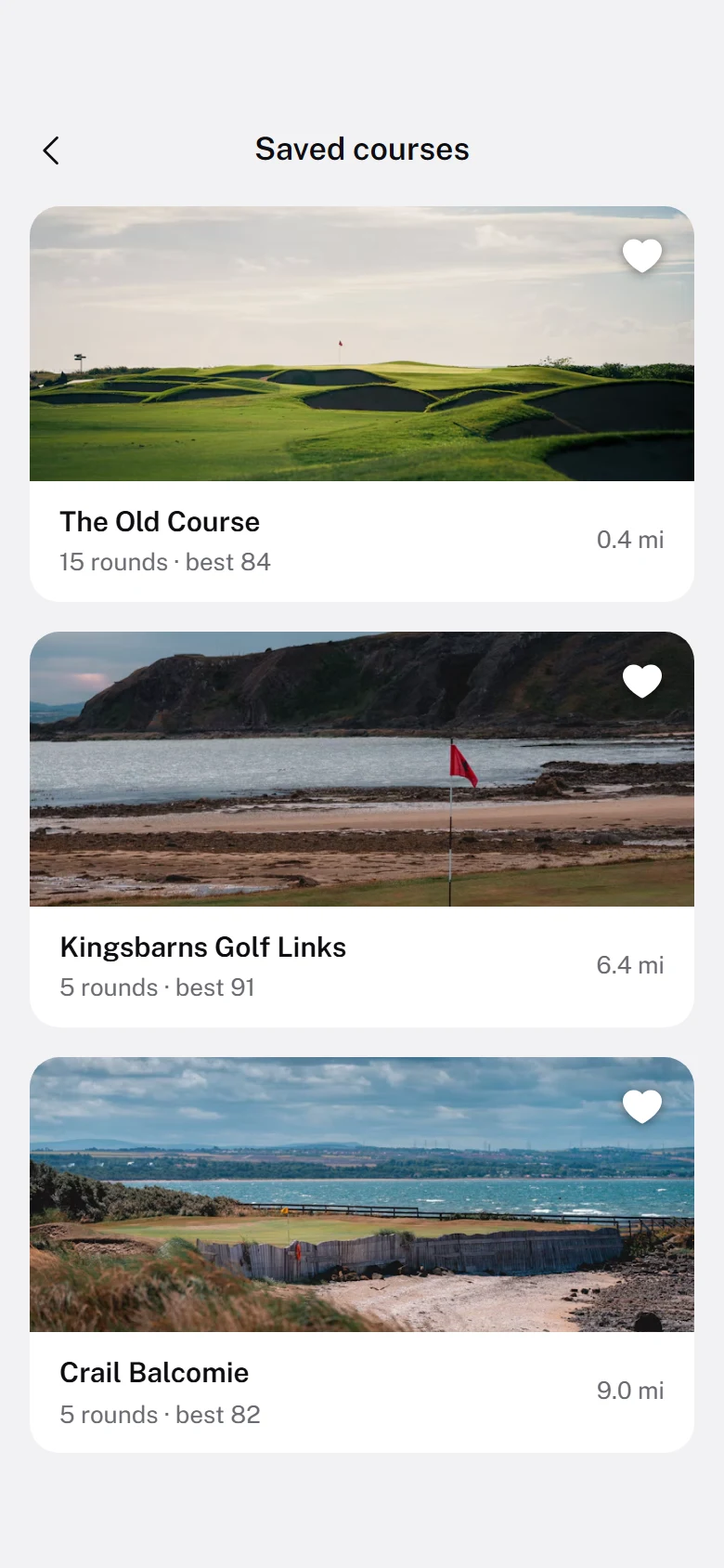 Niblick Saved Courses preview
