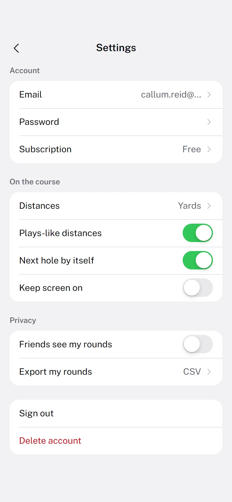 Niblick Settings preview
