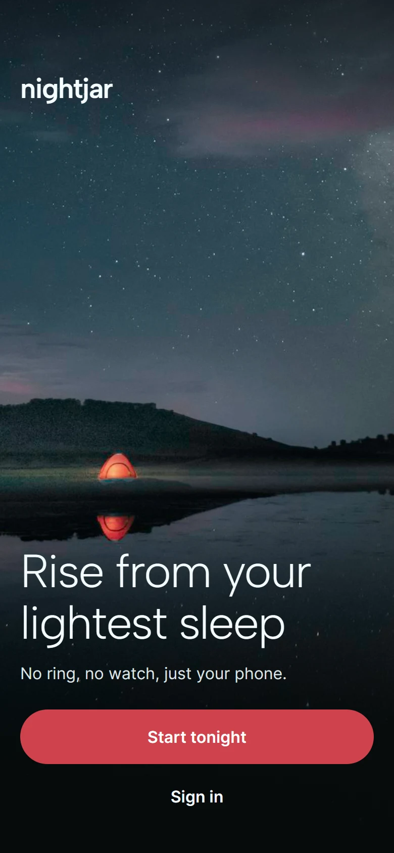 Nightjar Welcome preview
