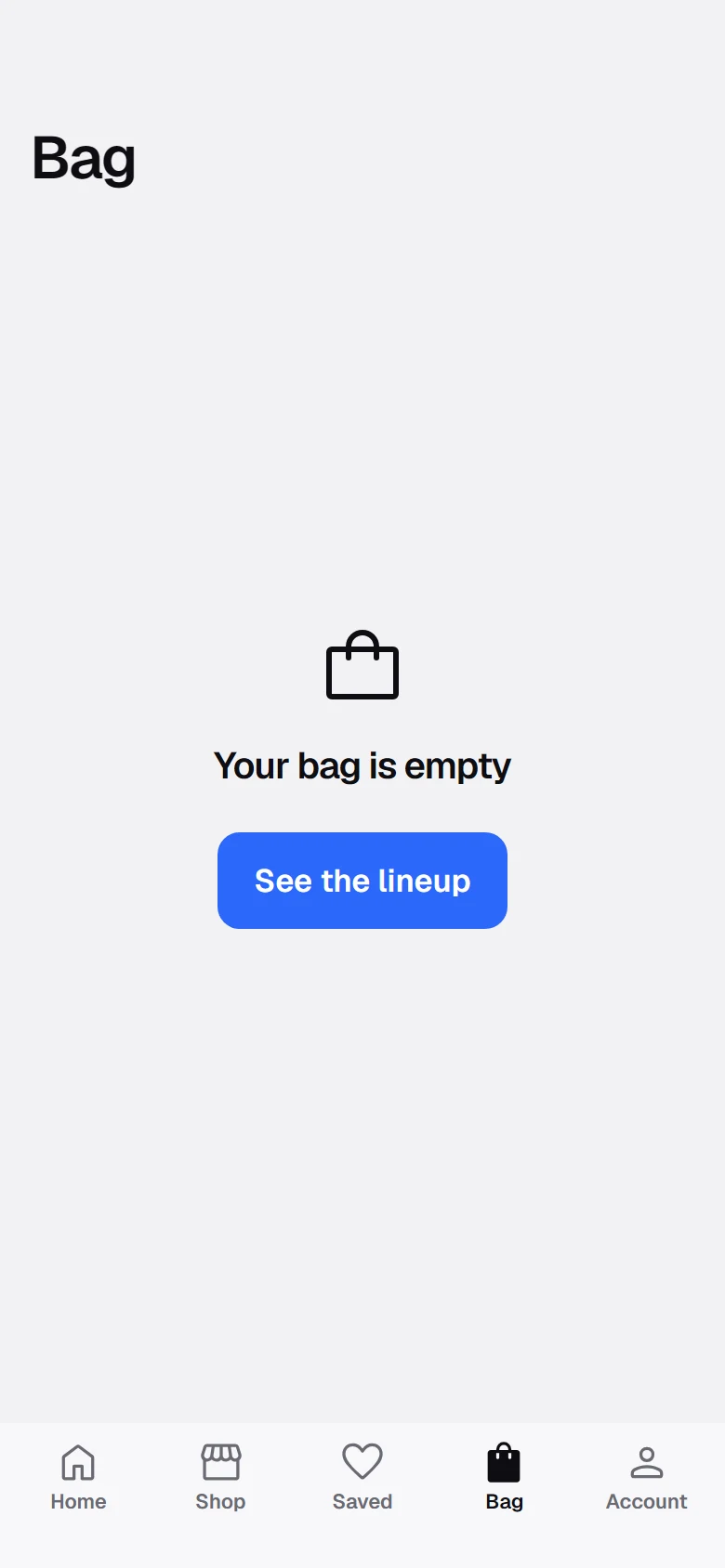 Nimbus Store Empty Bag preview