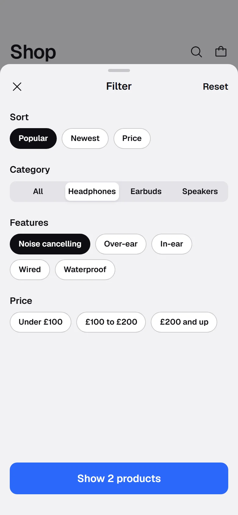 Nimbus Store Filters preview