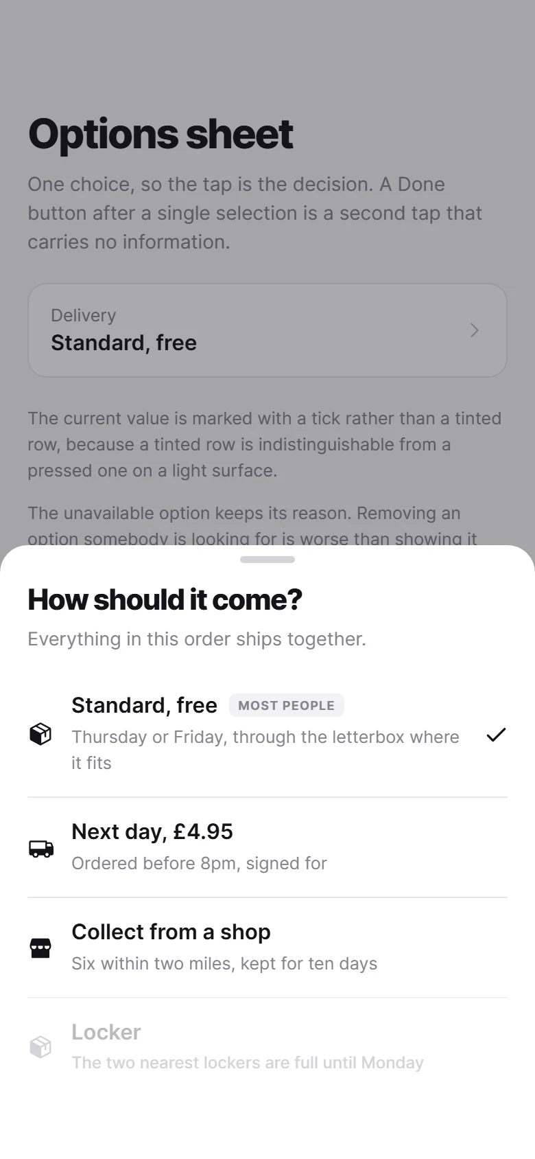 Превью Options Sheet