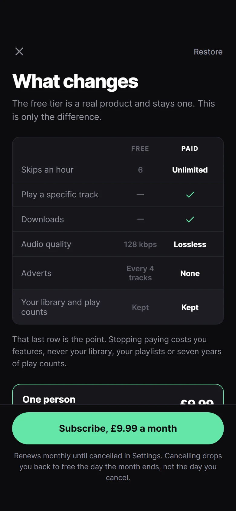 Vista previa de Orbit Subscription