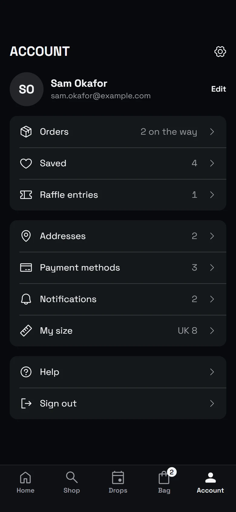 Pace Store Account preview
