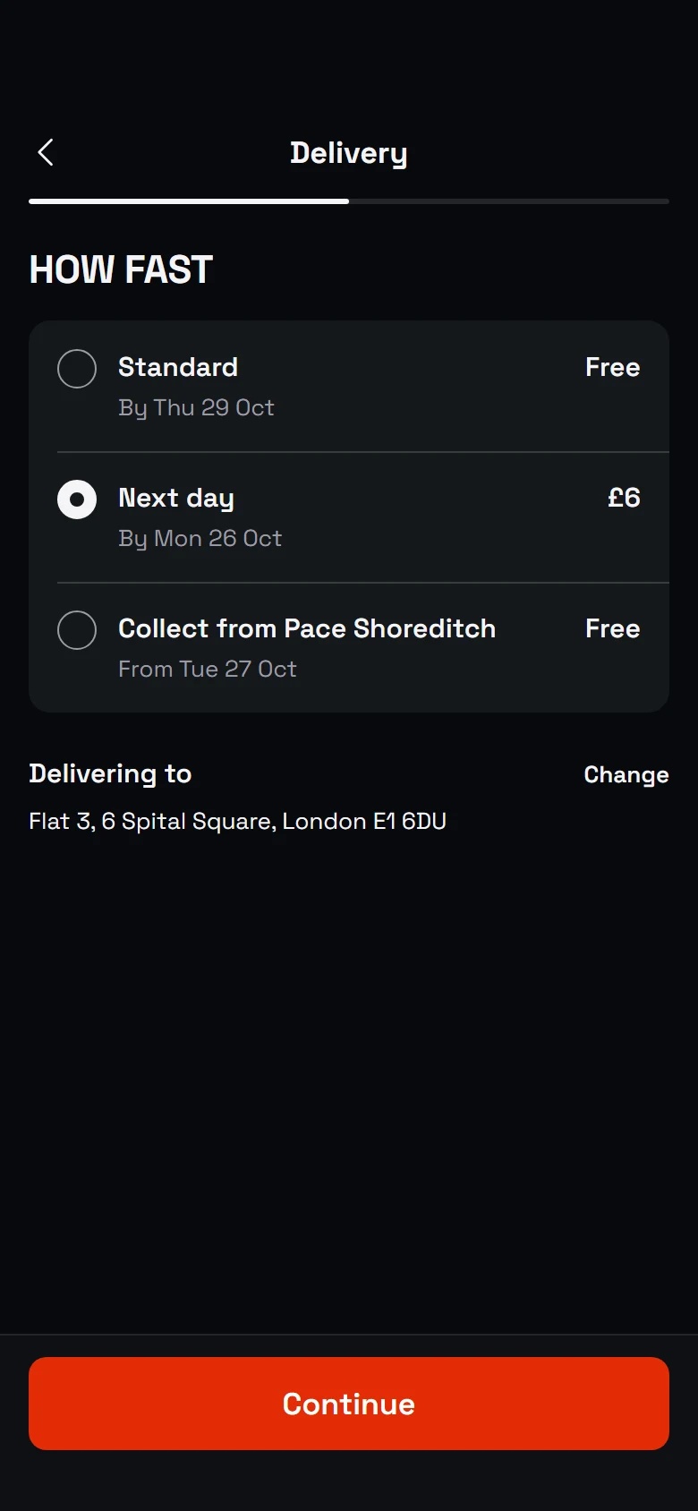Pace Store Delivery Options preview