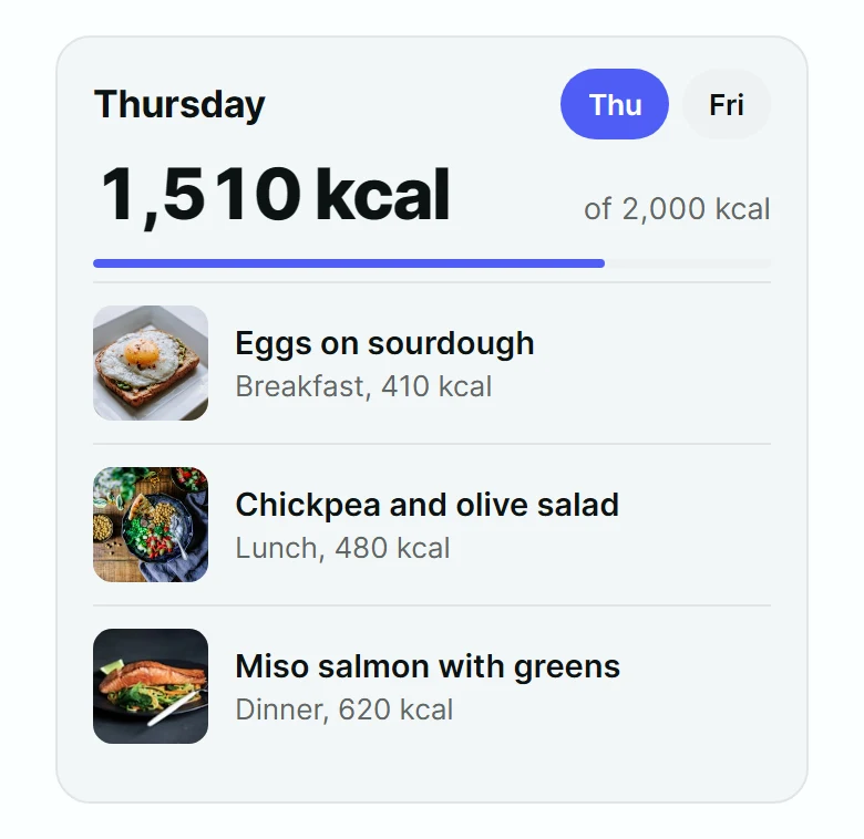 Pantry Meal Plan Card preview