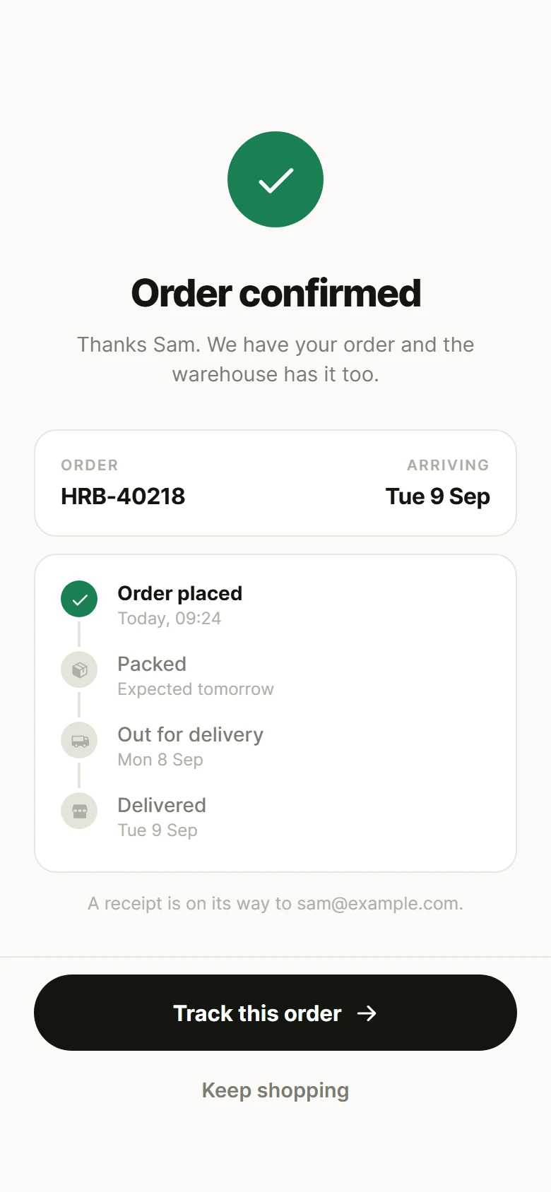 Vorschau von Parcel Success
