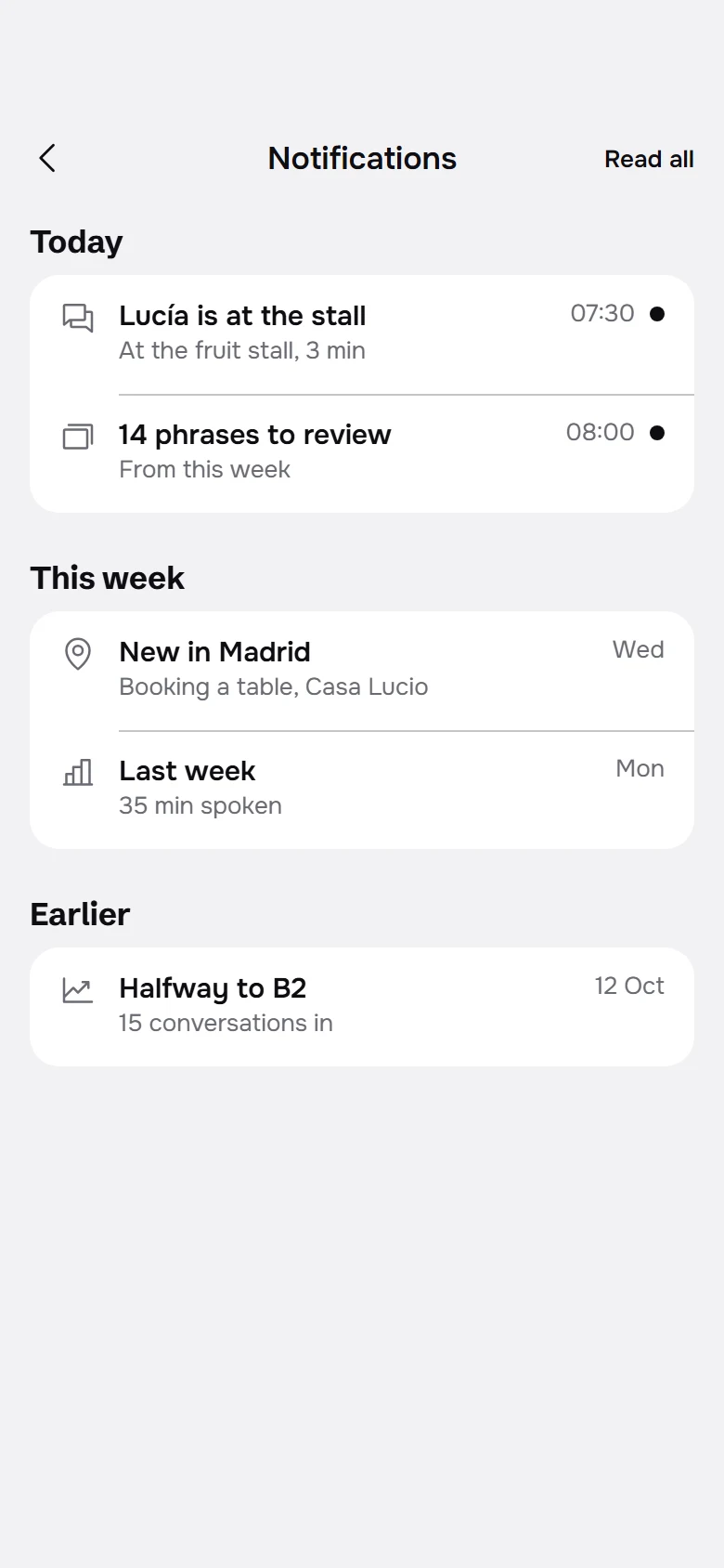 Parley Notifications preview