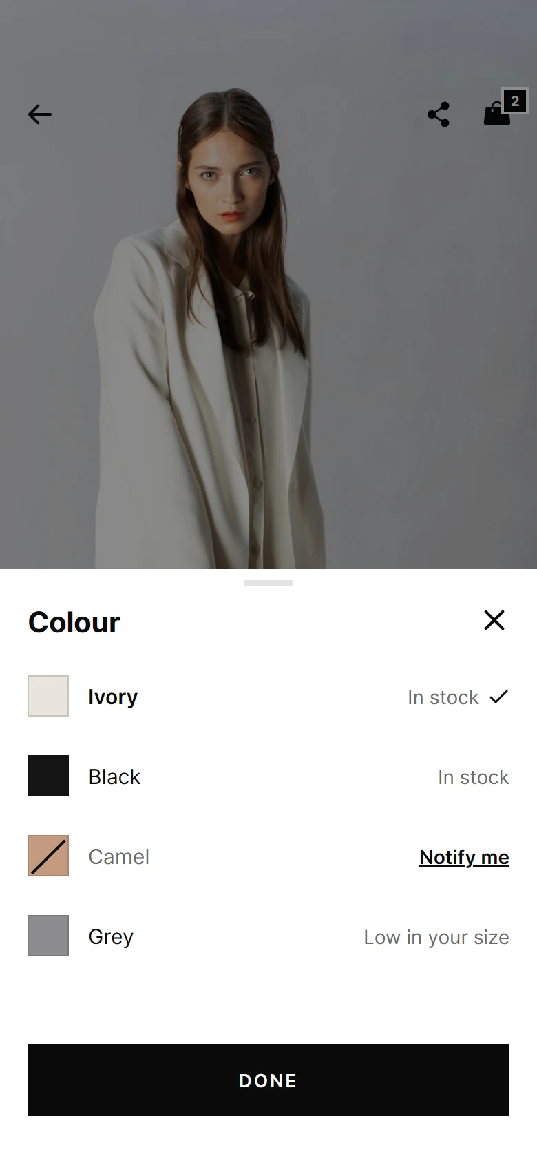 Placket Colour preview