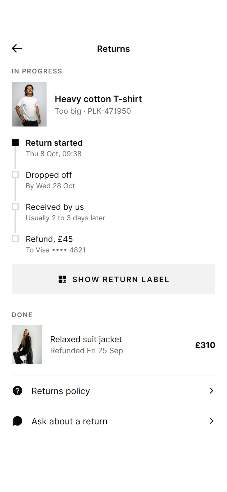 Placket Returns preview