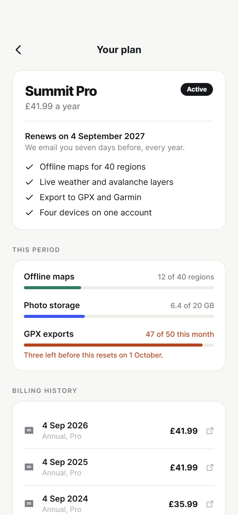 Pratinjau Plan Subscription