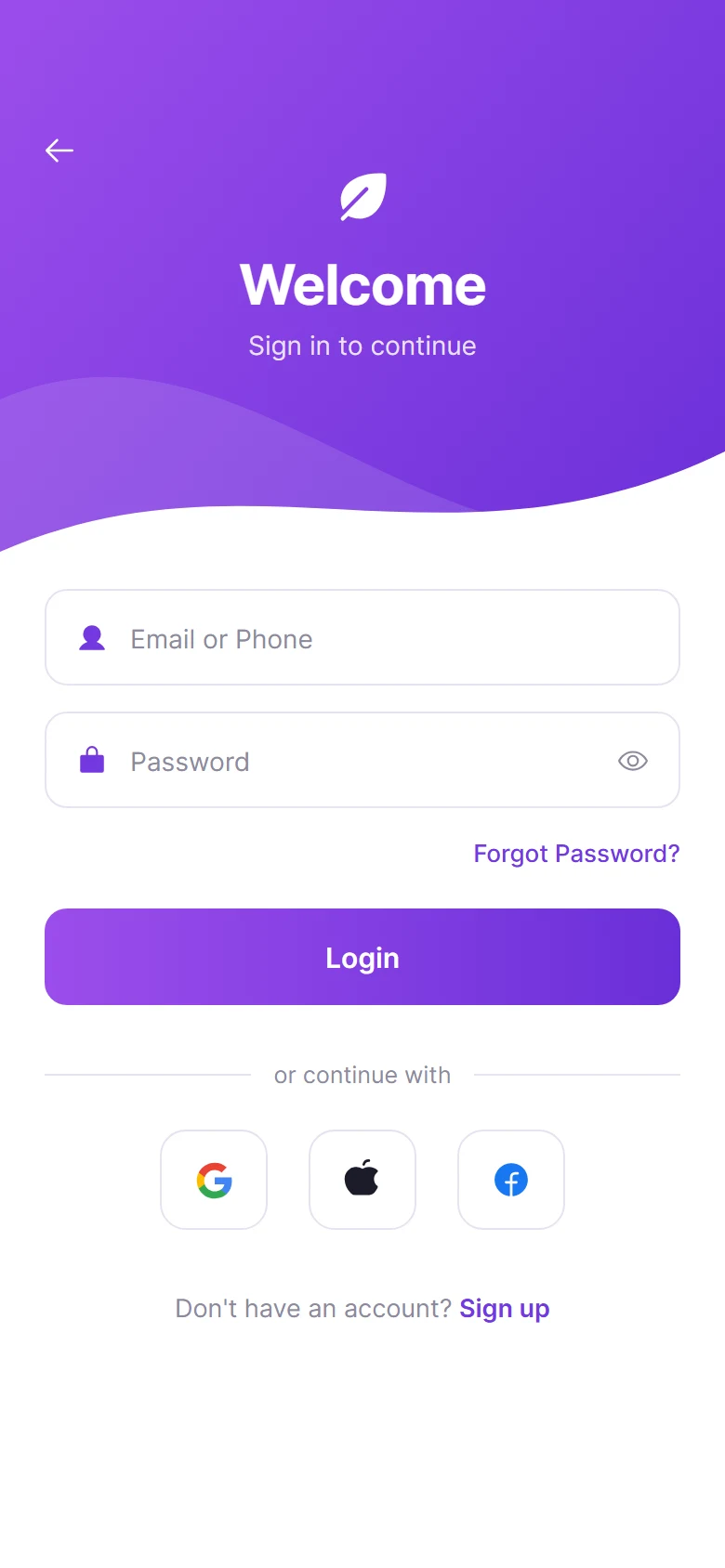 Portal Violet Wave Login preview