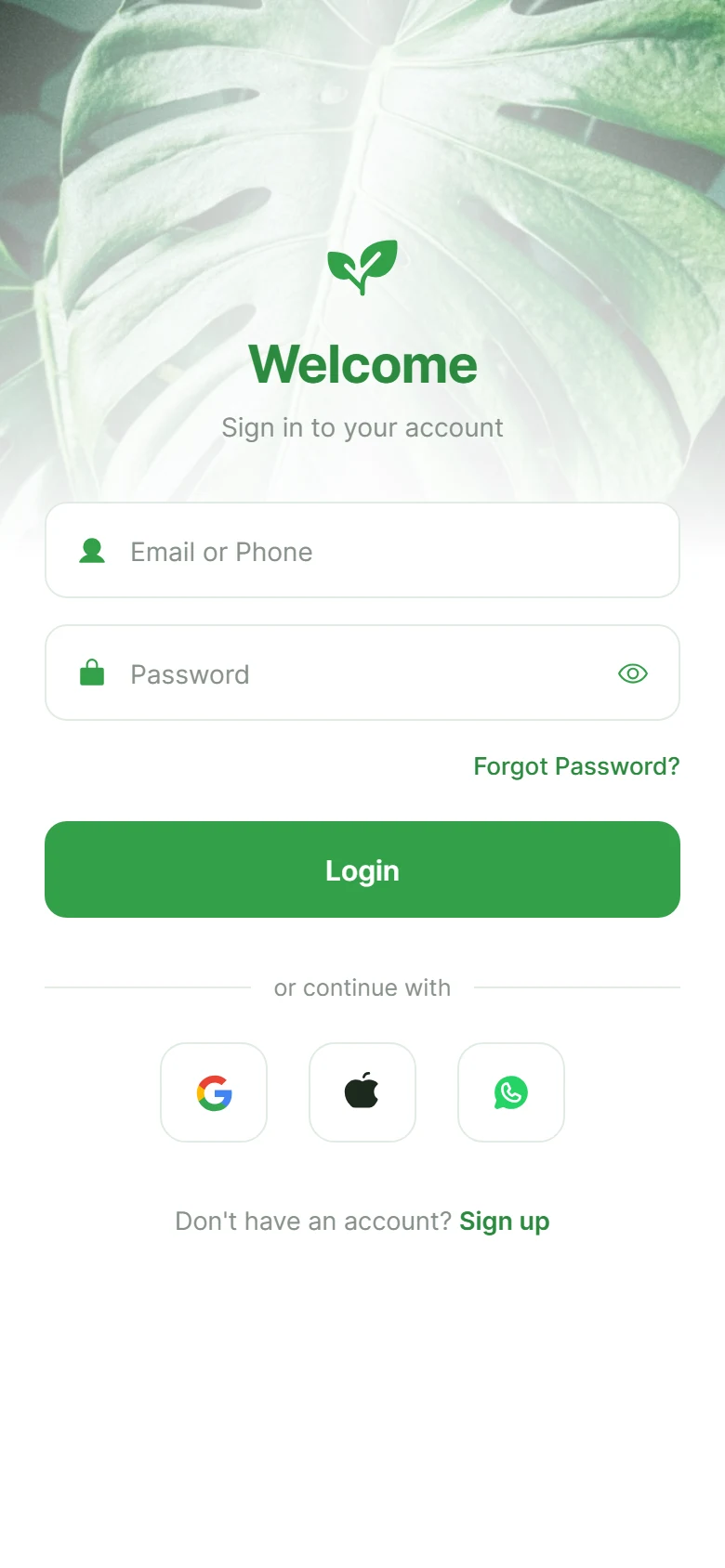 Portal Leaf Login preview