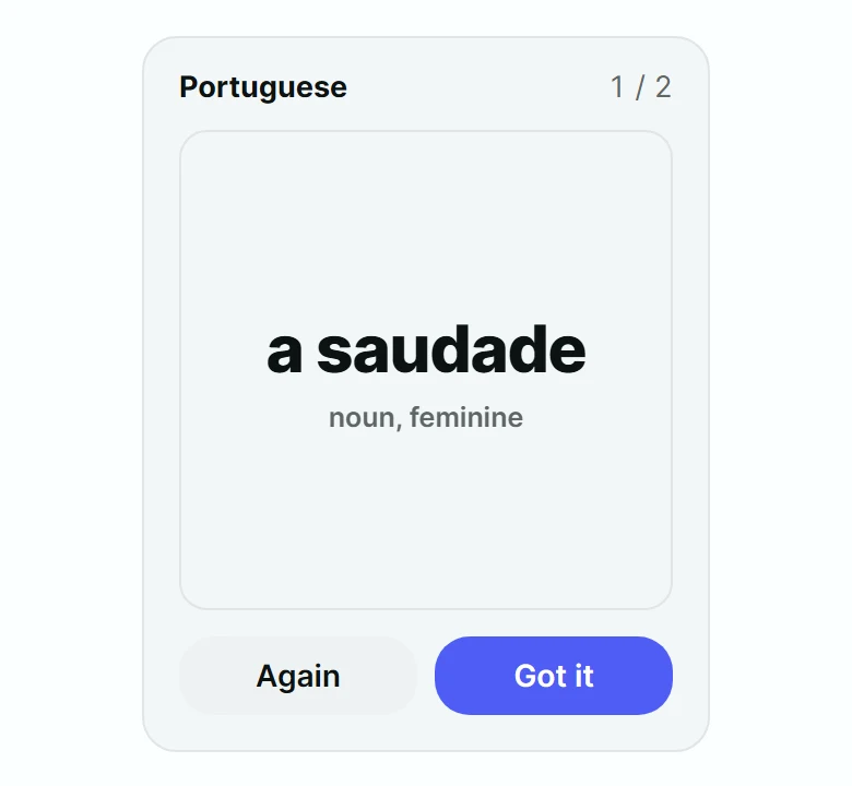 Primer Flashcard preview