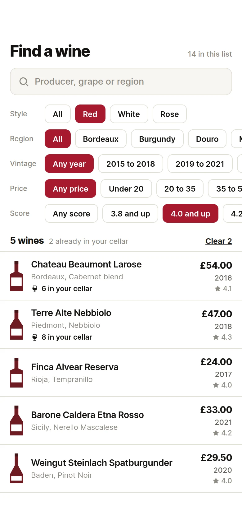 Punt Find A Wine preview
