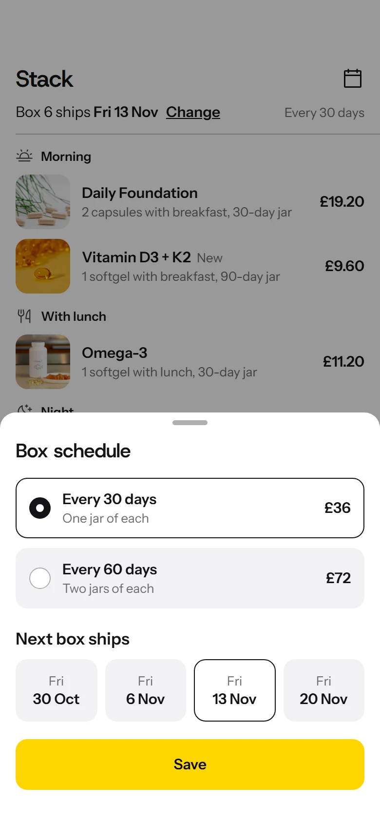 Pure Store Box Schedule preview