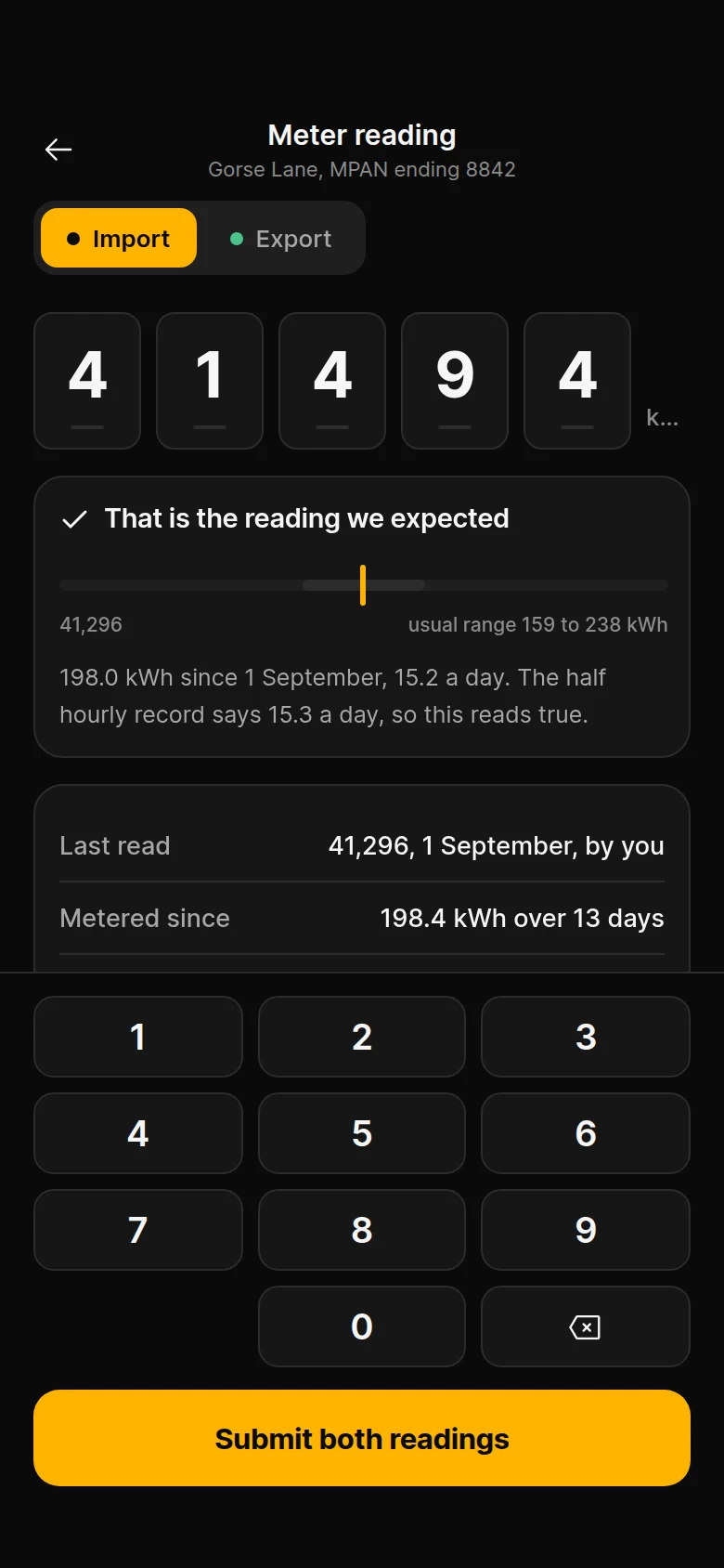 Pylon Meter Reading preview