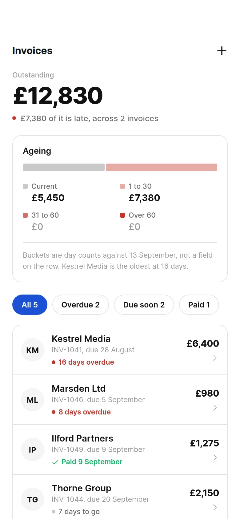 Rail Invoices Ledger preview