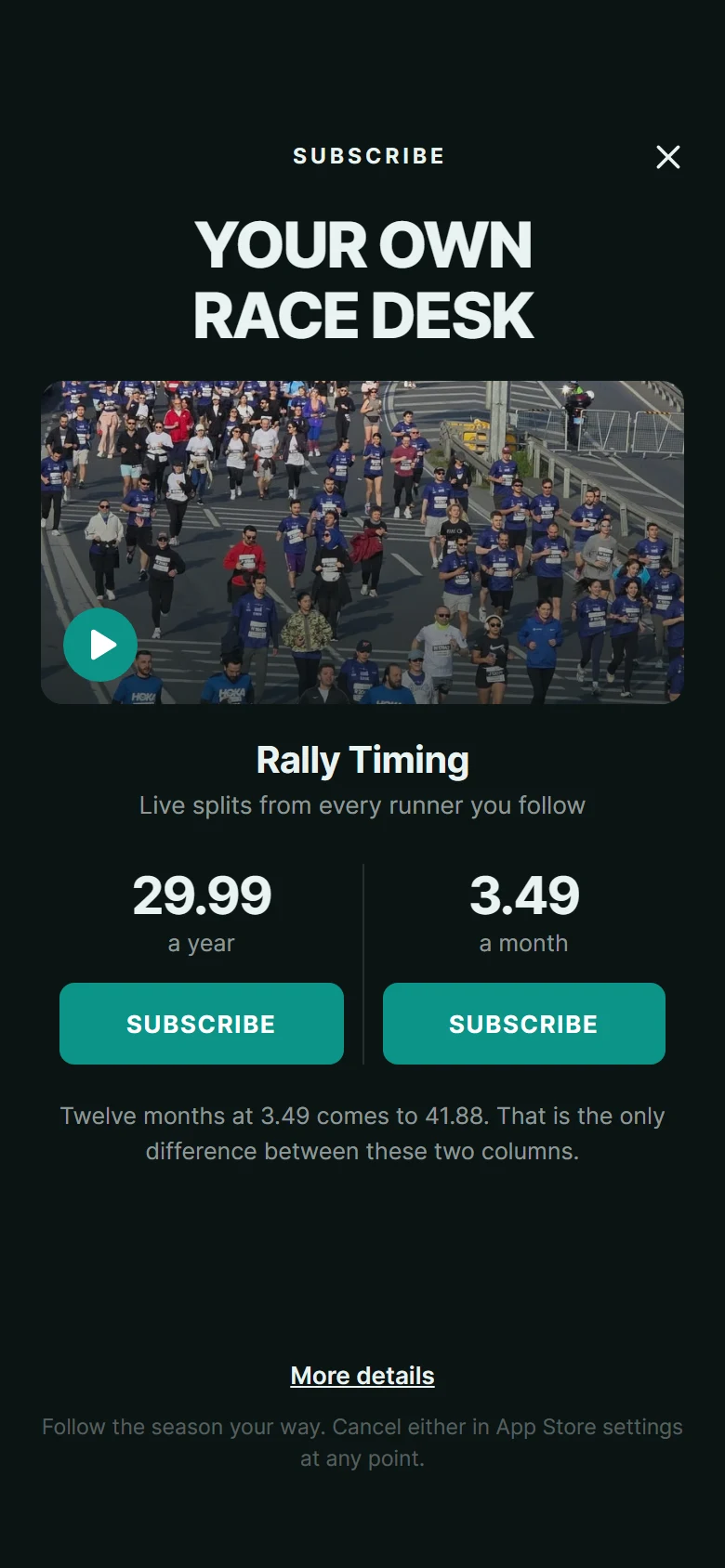Rally Two Columns Two Buttons preview