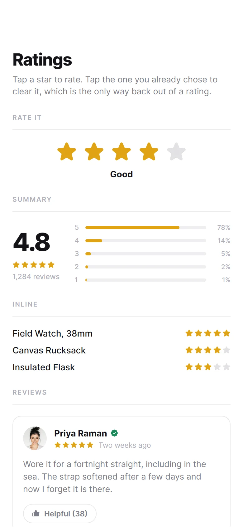 Rating Set 预览