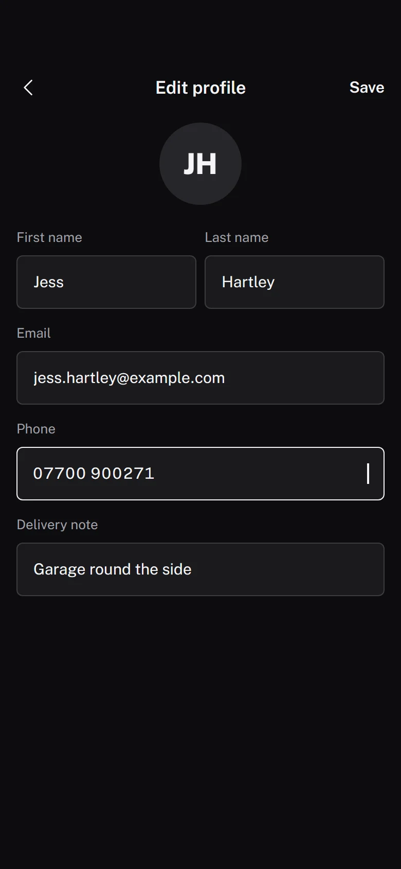Reps Store Edit Profile preview