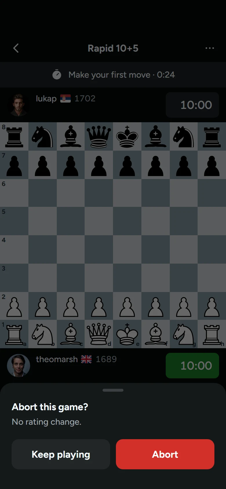 Rook Abort Game preview