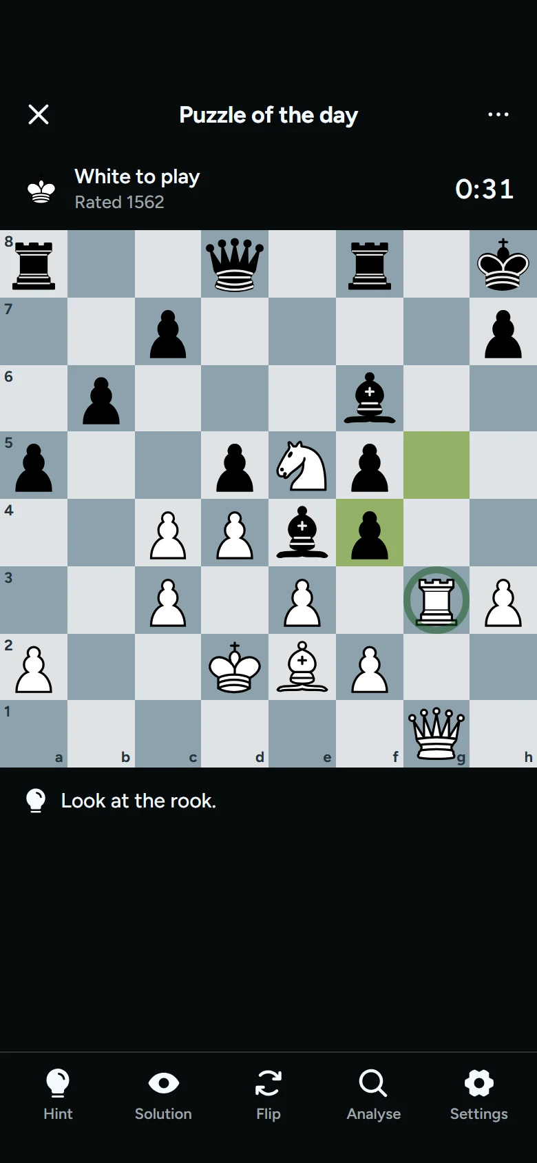 Rook Puzzle Hint preview