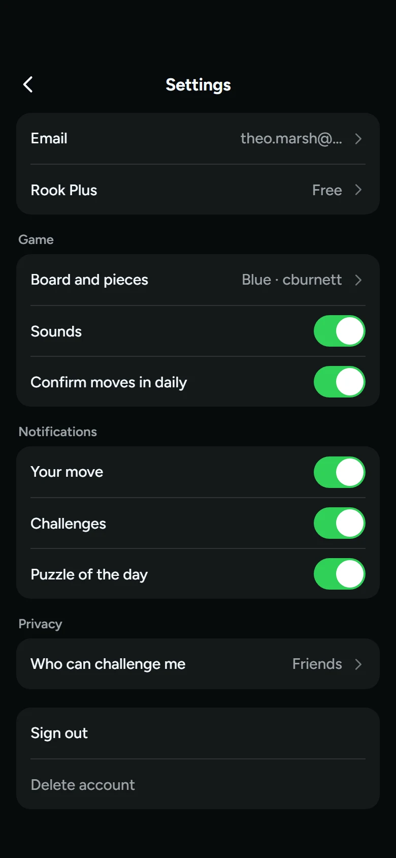 Rook Settings preview