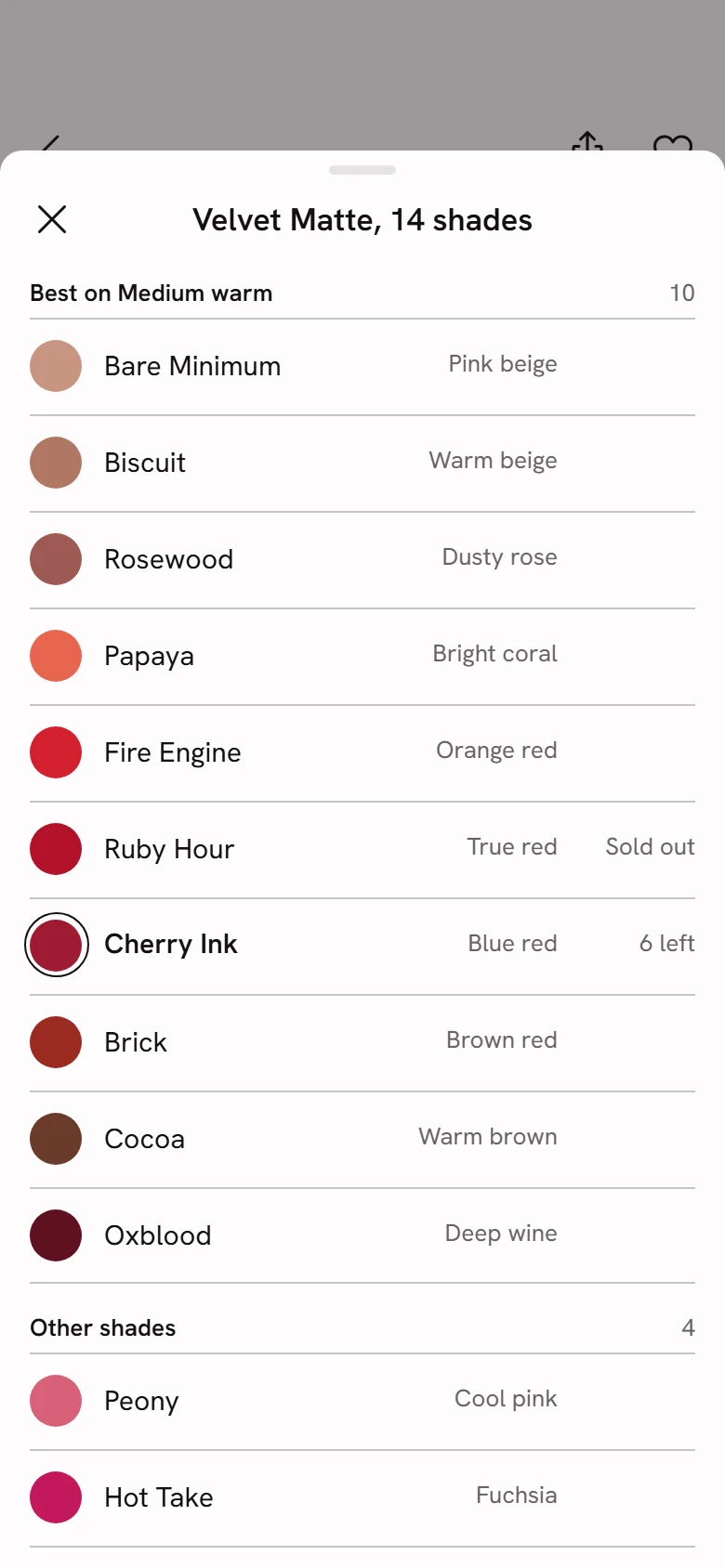 Rouge Store All Shades preview