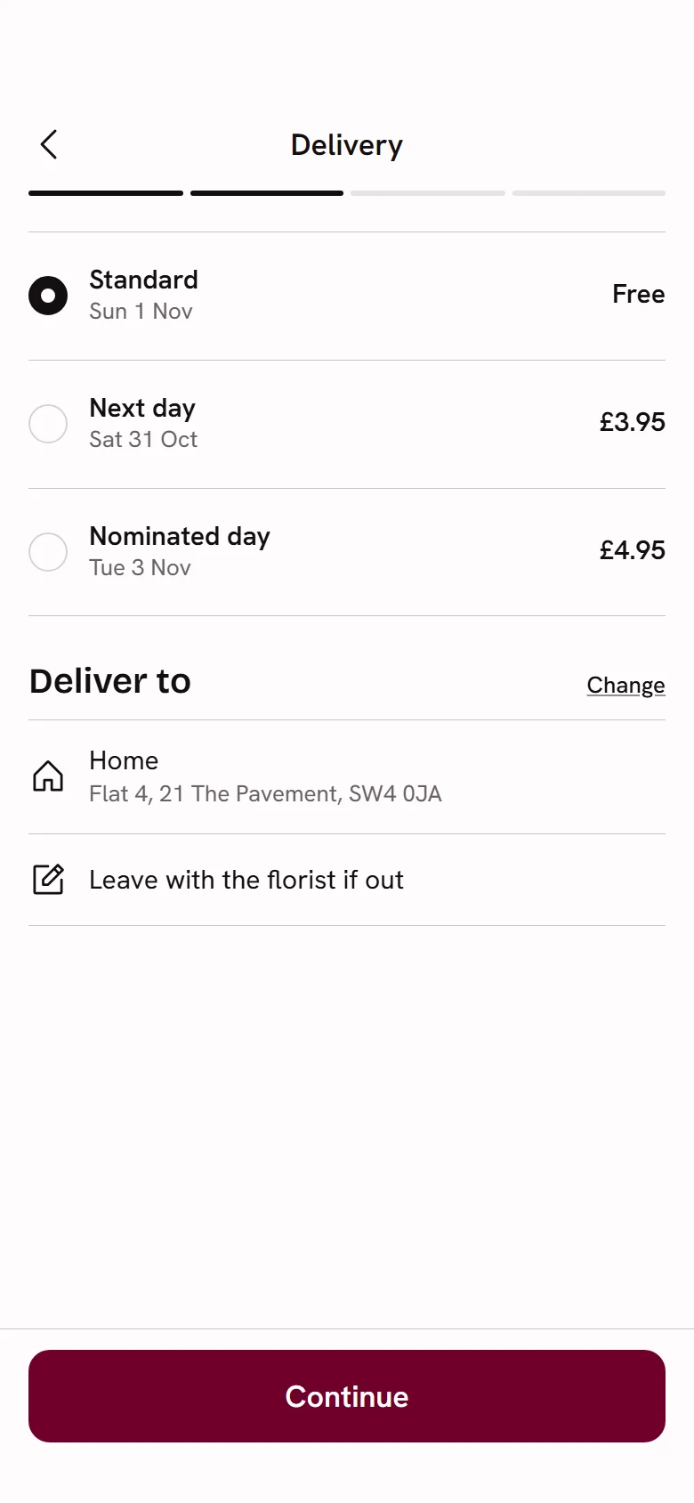 Rouge Store Delivery Options preview