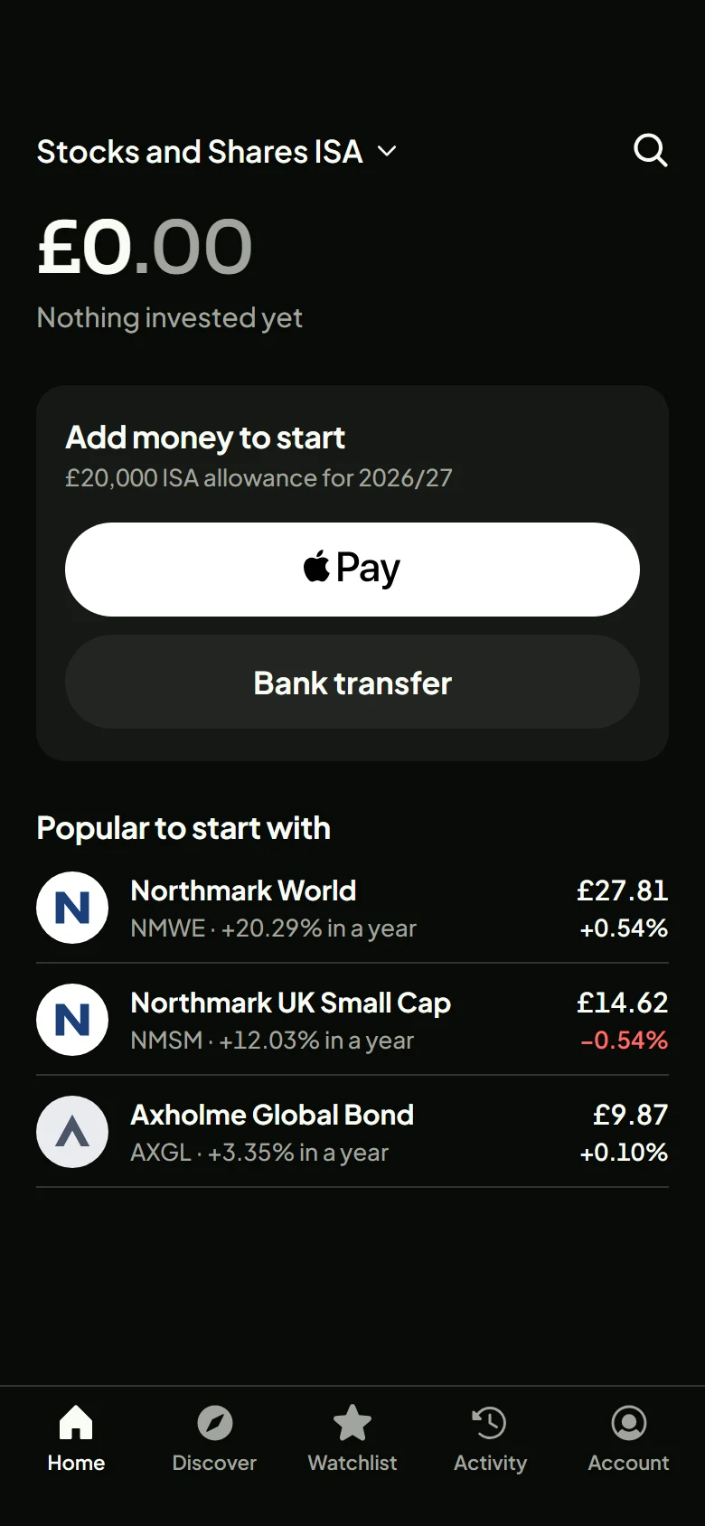 Sable Home New Account preview