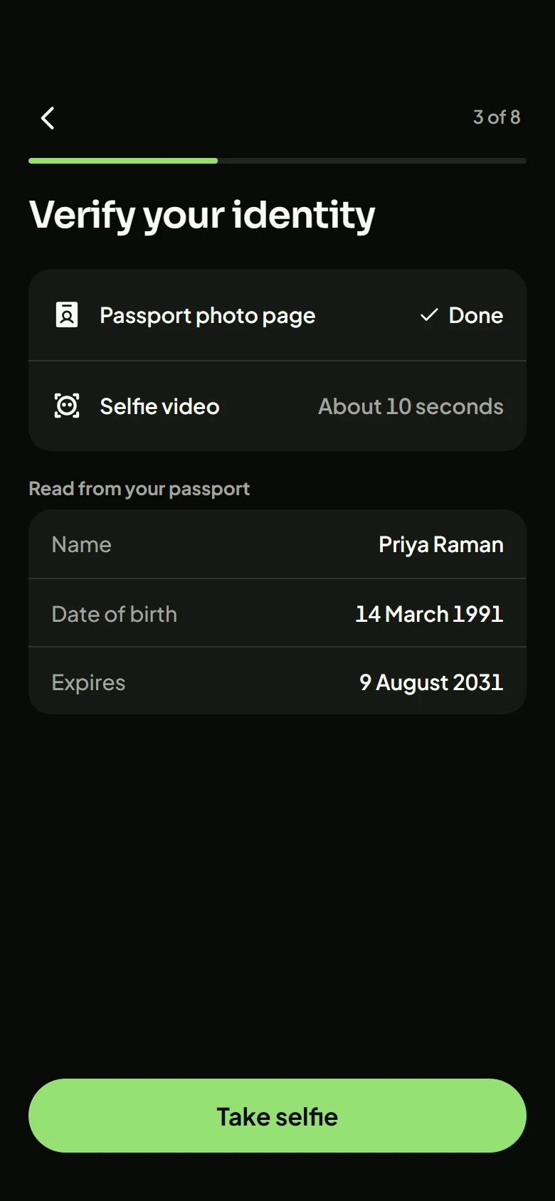 Sable Verify Your Identity preview