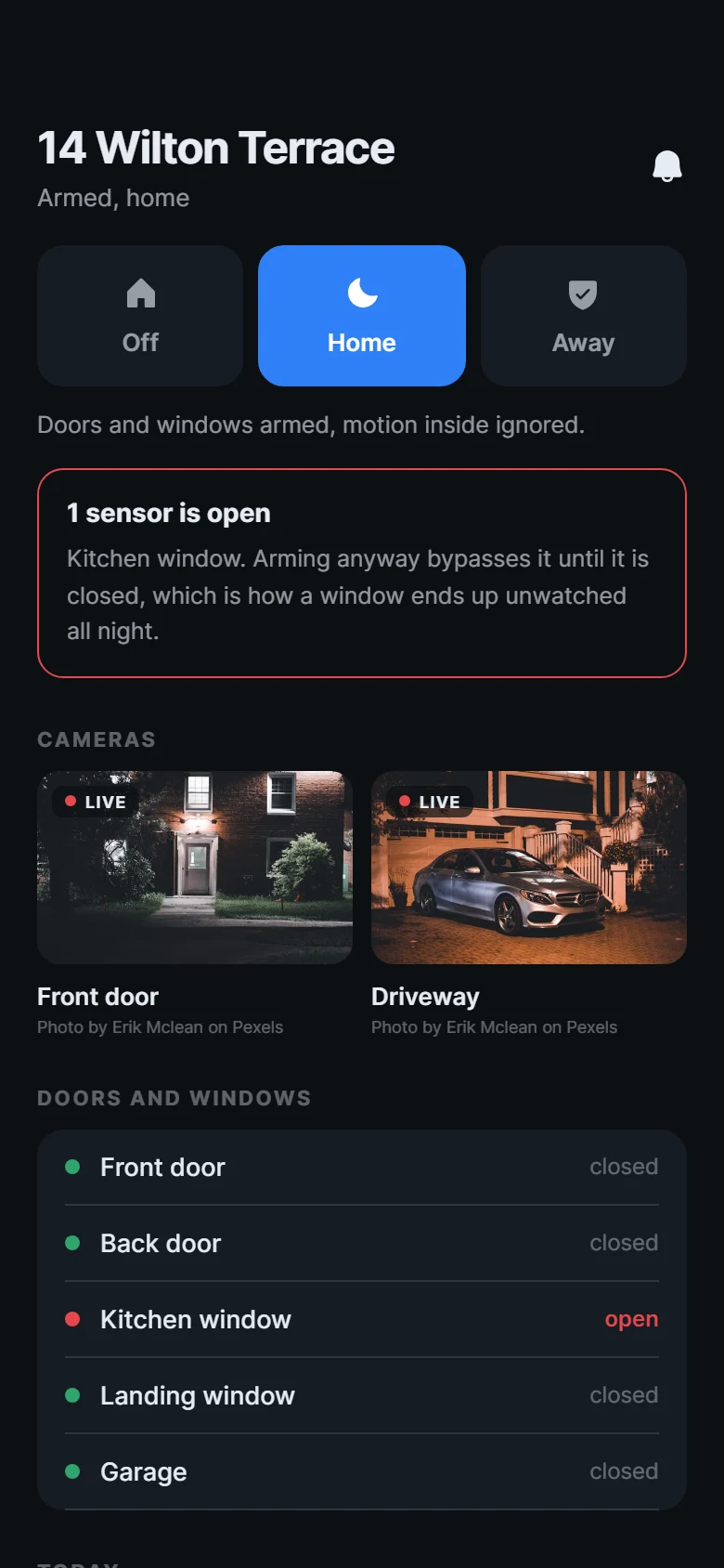 Sentry System Status preview