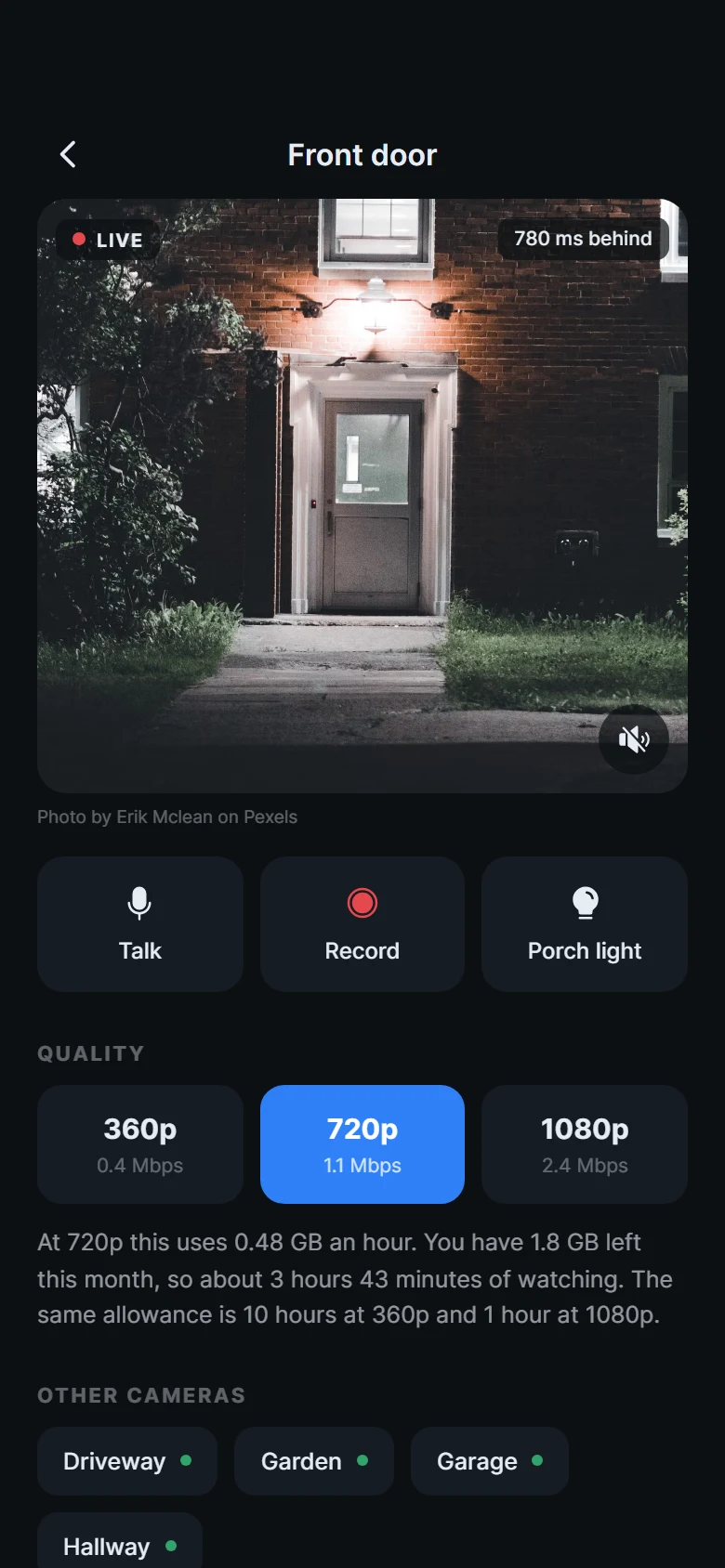Sentry Live Camera preview