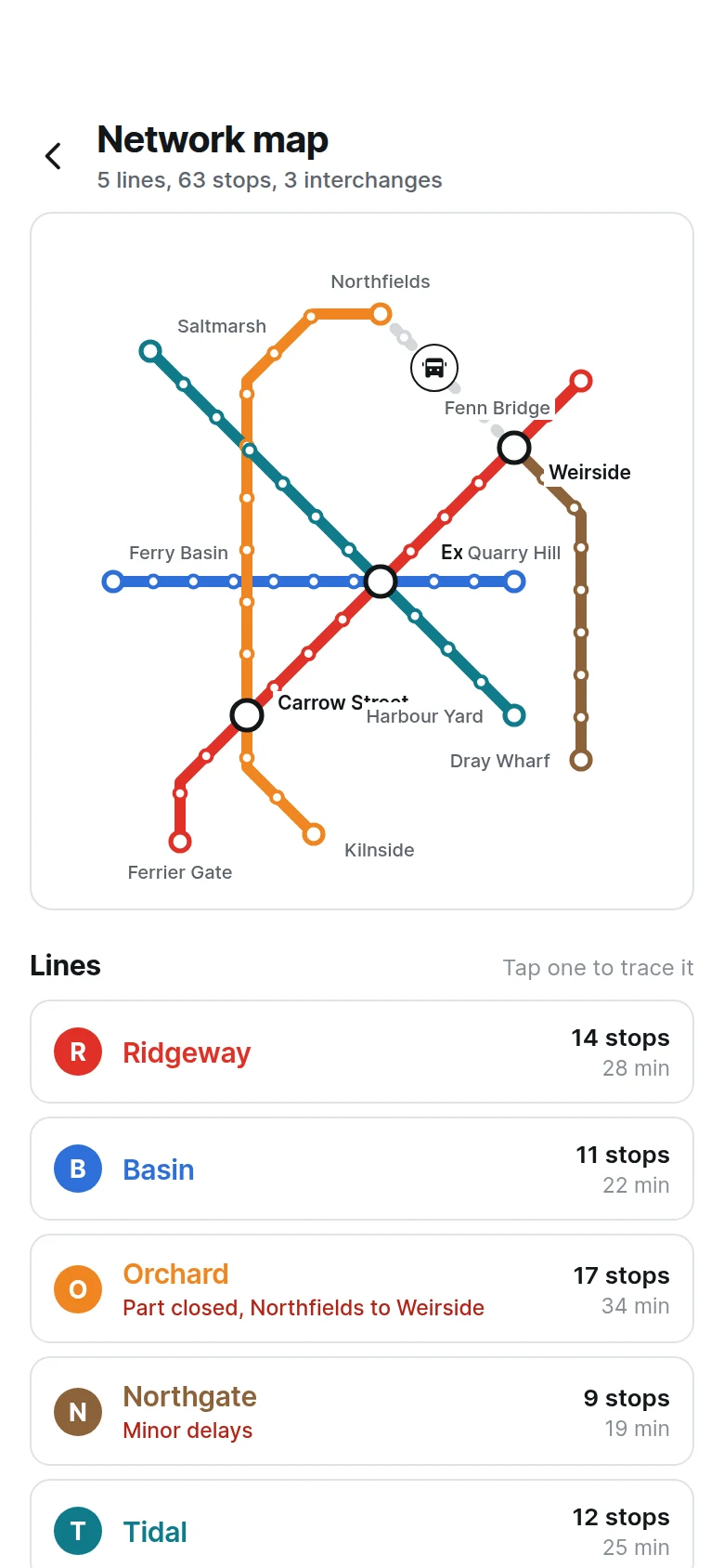 Siding Network Map preview