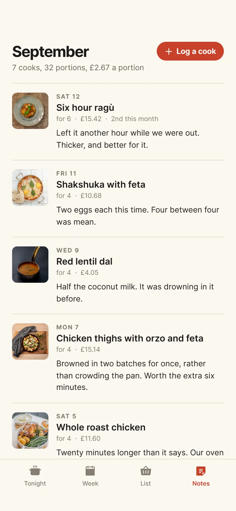 Skillet Cook Log preview