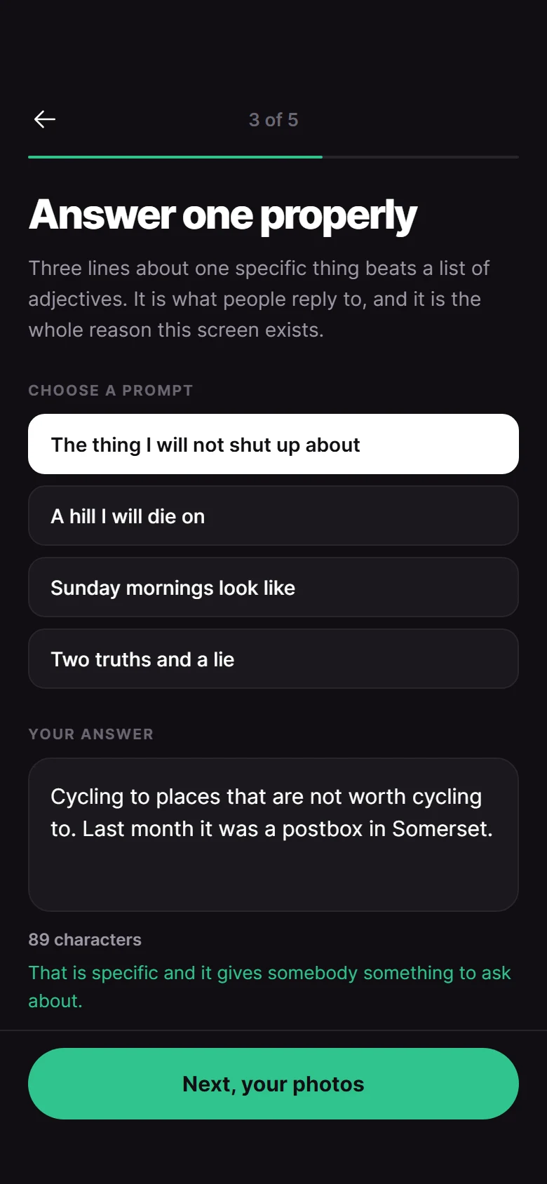 Xem trước Spark Profile Prompt