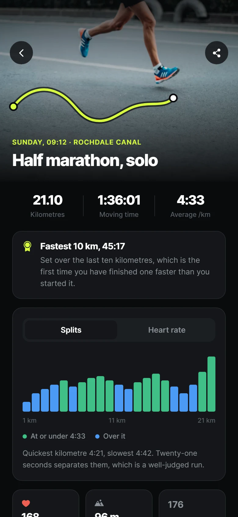 Podgląd Stride Run Detail