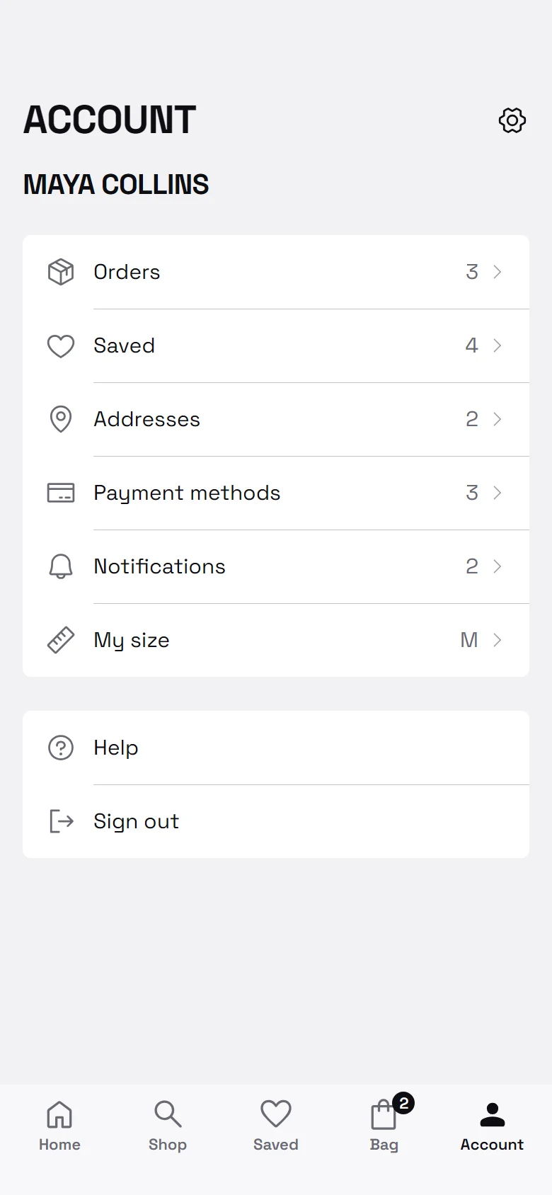 Strive Store Account preview