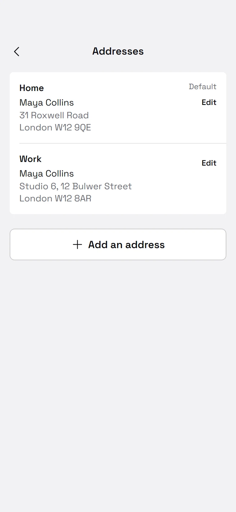 Strive Store Addresses preview