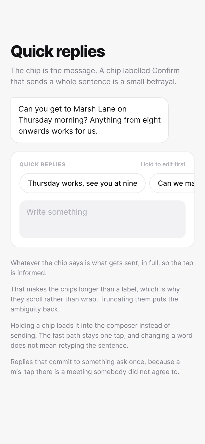 Превью Quick Replies