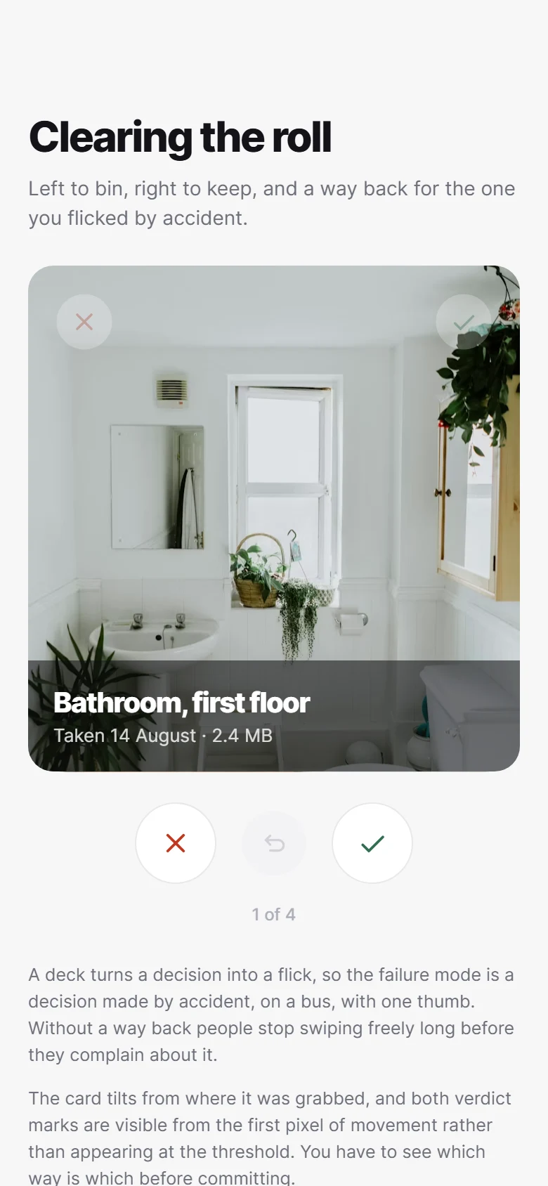 Pratinjau Swipe deck