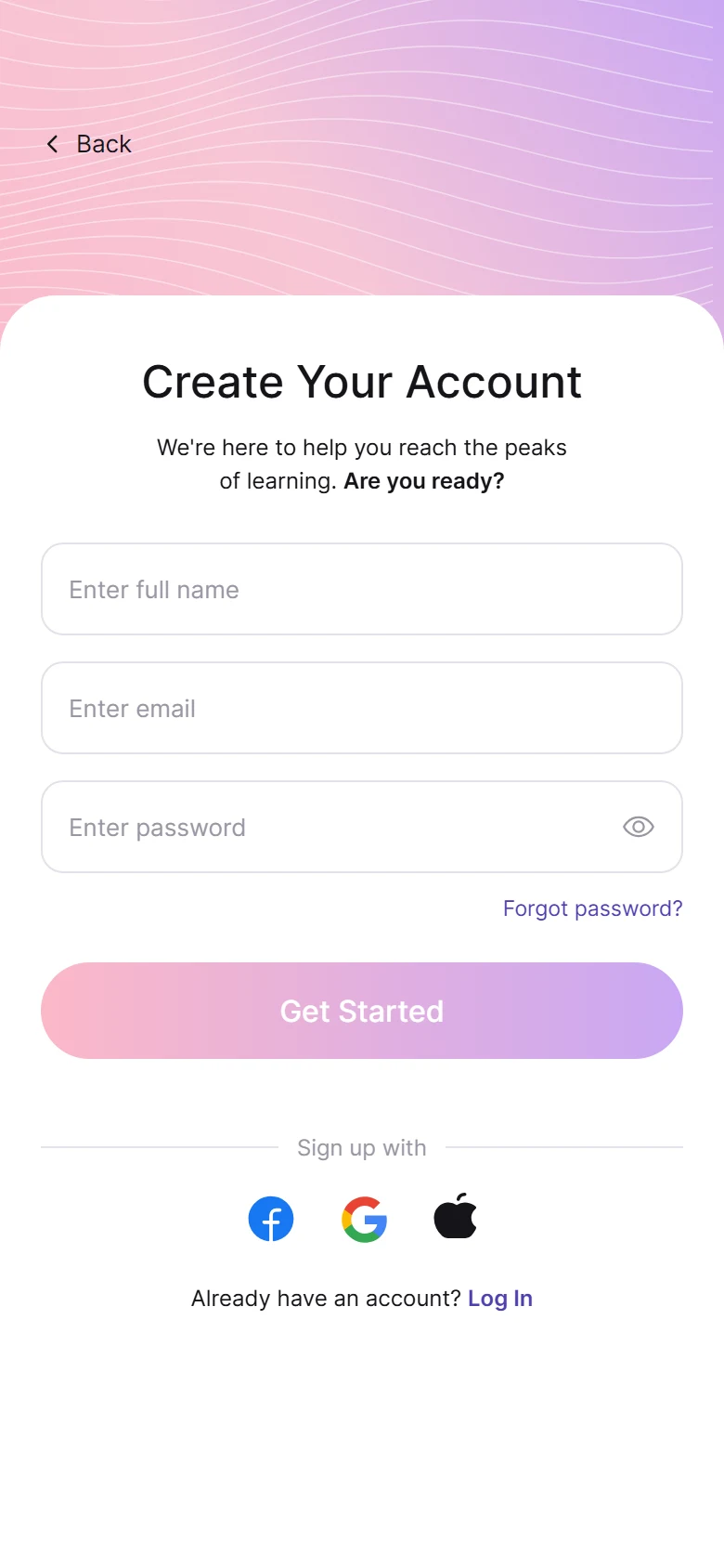 Syllabus Create Account preview