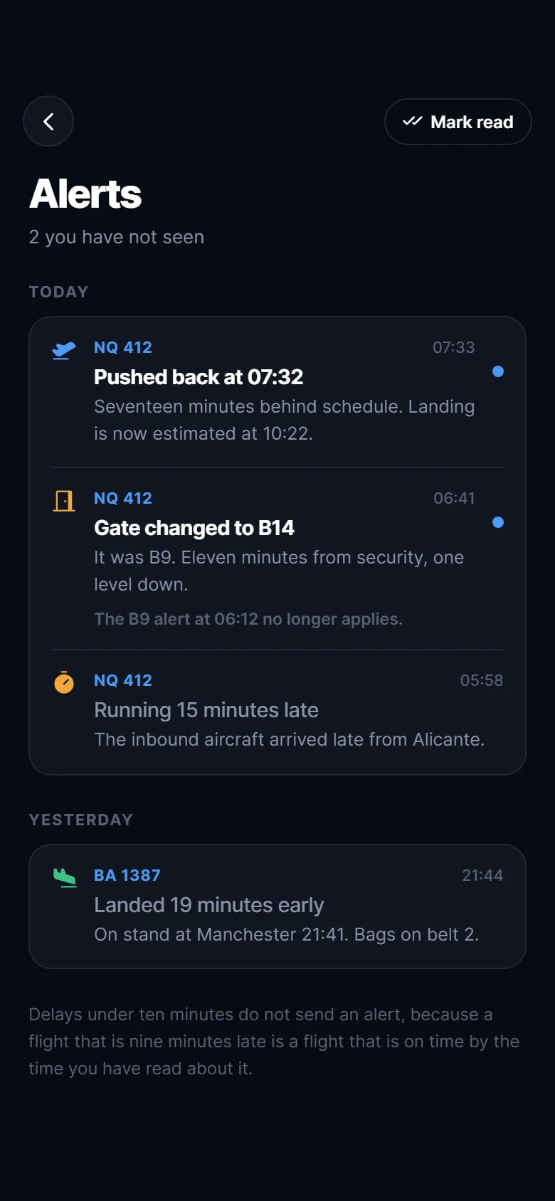 Tailwind Flight Alerts preview